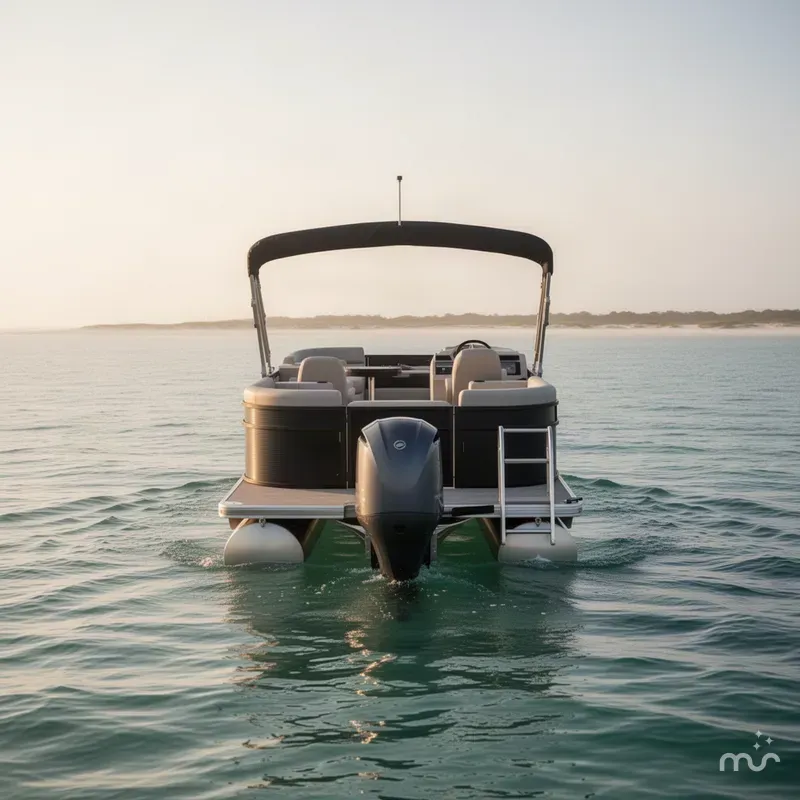 Slide: The Image of Godfrey Sweetwater Xperience 22' Split Bench Tritoon - 2286 SBX 2027 - 2