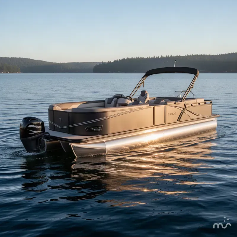 Slide: The Image of Tahoe LTZ 300HP VRB 2385 Swingback Tritoon 2027 - 2