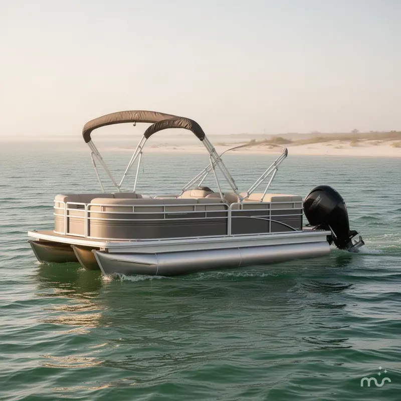 Slide: The Image of Sun Tracker Party Barge 22 DLX 2025 - 1