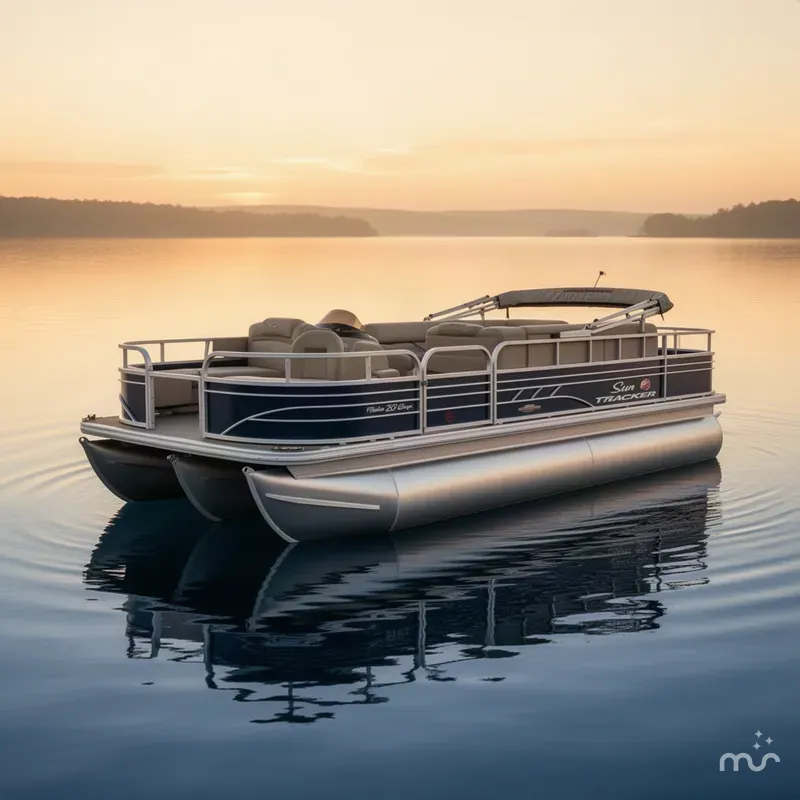 The Image of Sun Tracker FISHIN BARGE 20 DLX Powered By A Mercury 2023 - 0