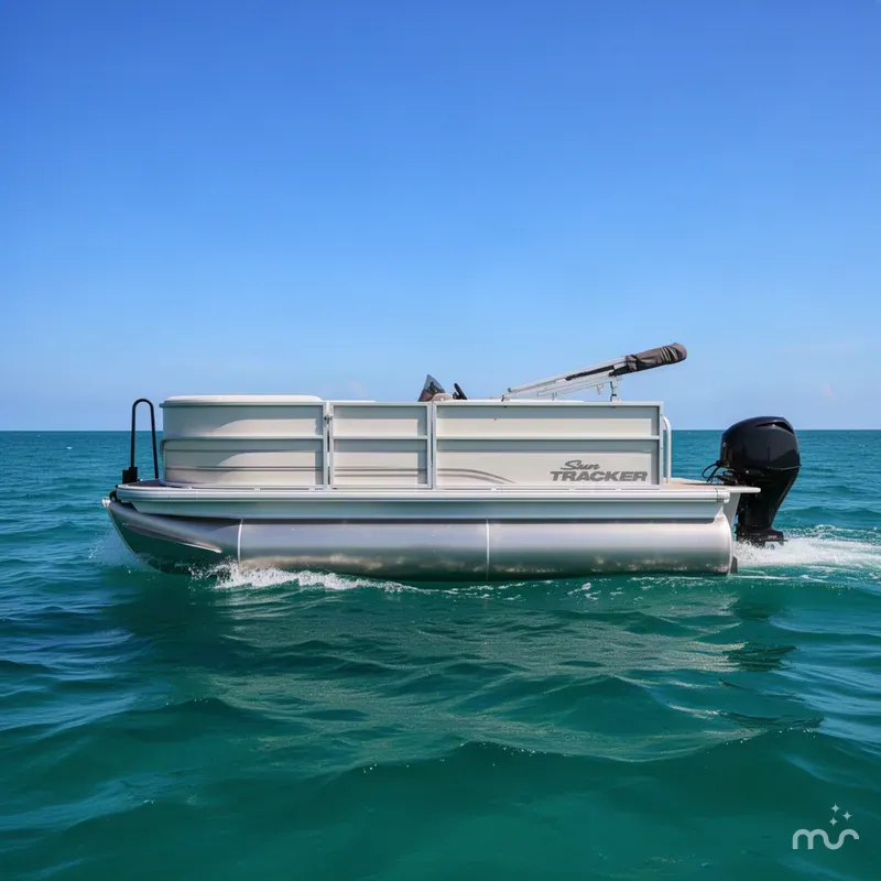 Slide: The Image of Sun Tracker Party Barge 16 DLX 2027 - 1