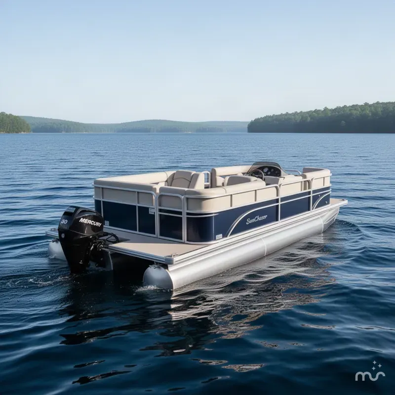 Slide: The Image of SunChaser 8520 Classic Cruise & 30HP Mercury 4Stroke EFI 2015 - 2