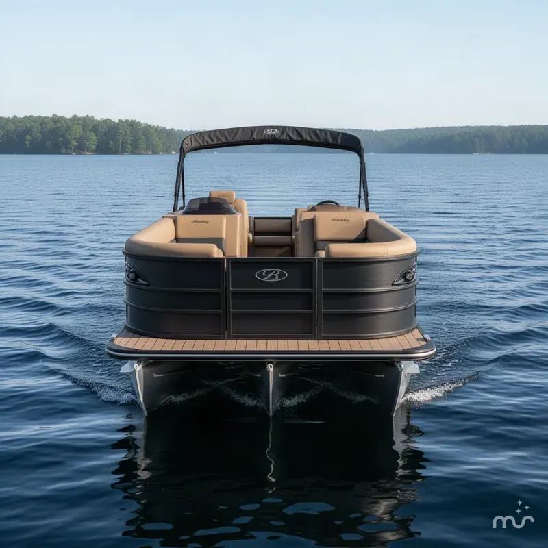 Slide: The Image of Bentley Pontoons 300HP Swingback Legacy 243 Tritoon 2027 - 1
