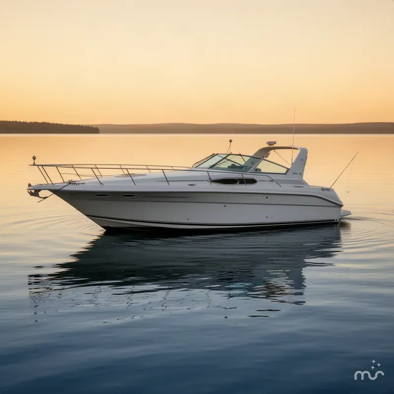 Slide: The Image of Sea Ray 400 Express Cruiser 1992 - 2