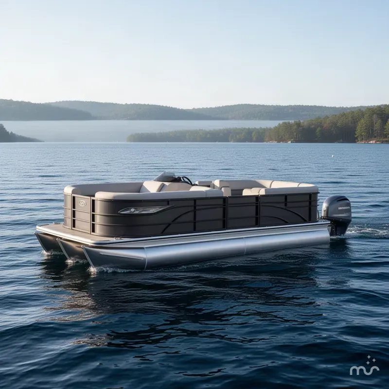 The Image of Bentley Pontoons Legacy 223 Navigator Quad Lounge Tritoon & Honda 4-Stroke EFI 2026 - 0
