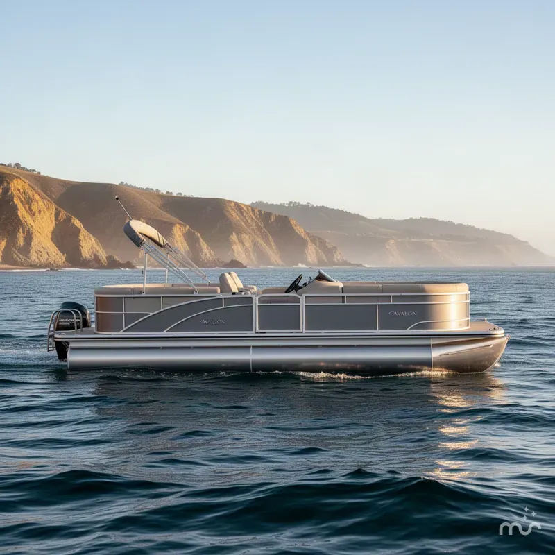 Slide: The Image of Avalon 23' Venture Platinum Quad Lounge w/ 150HP Mercury! 2027 - 2