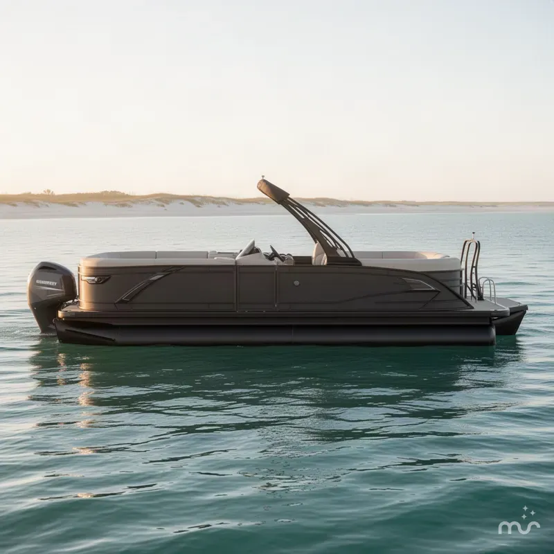 Slide: The Image of Godfrey AquaPatio 25' Single Flip Lounge Tritoon - 255 SFLC 2027 - 2