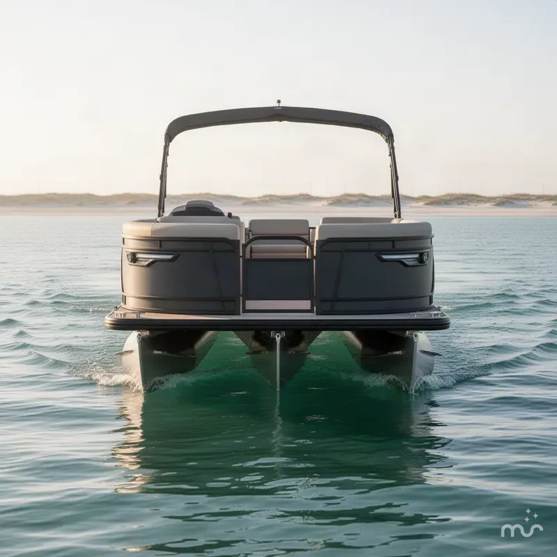 Slide: The Image of Godfrey AquaPatio 25' Split Bench Tritoon - 255 SBC 2027 - 1