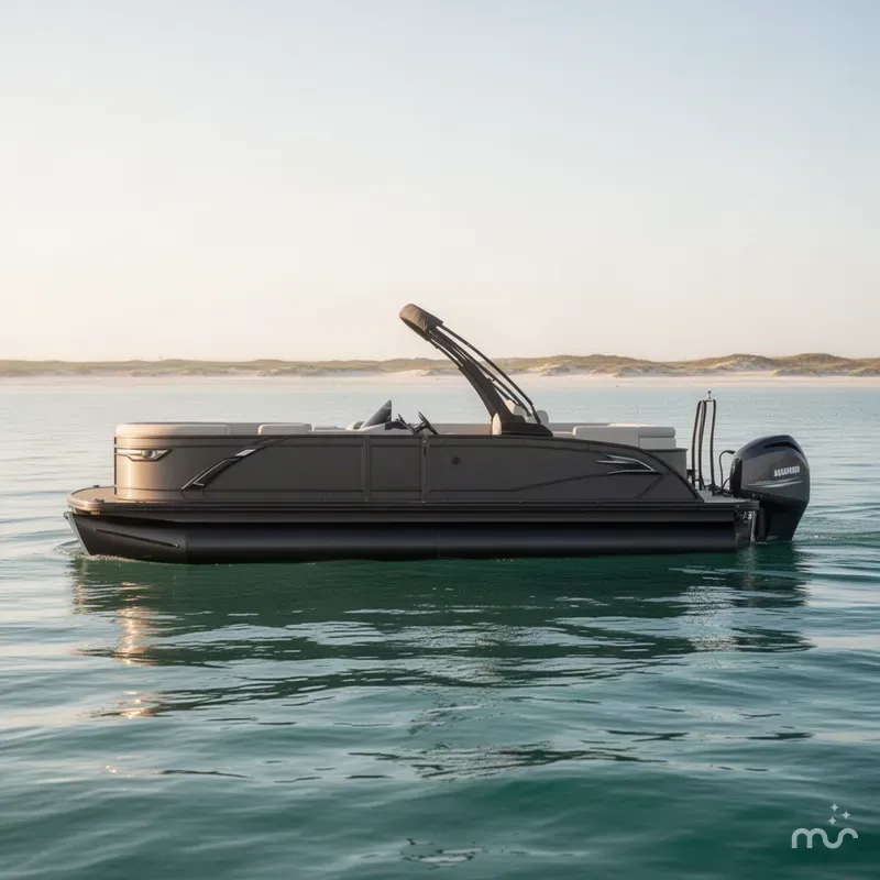 Slide: The Image of Godfrey AquaPatio 25' Split Bench Tritoon - 255 SBC 2027 - 2