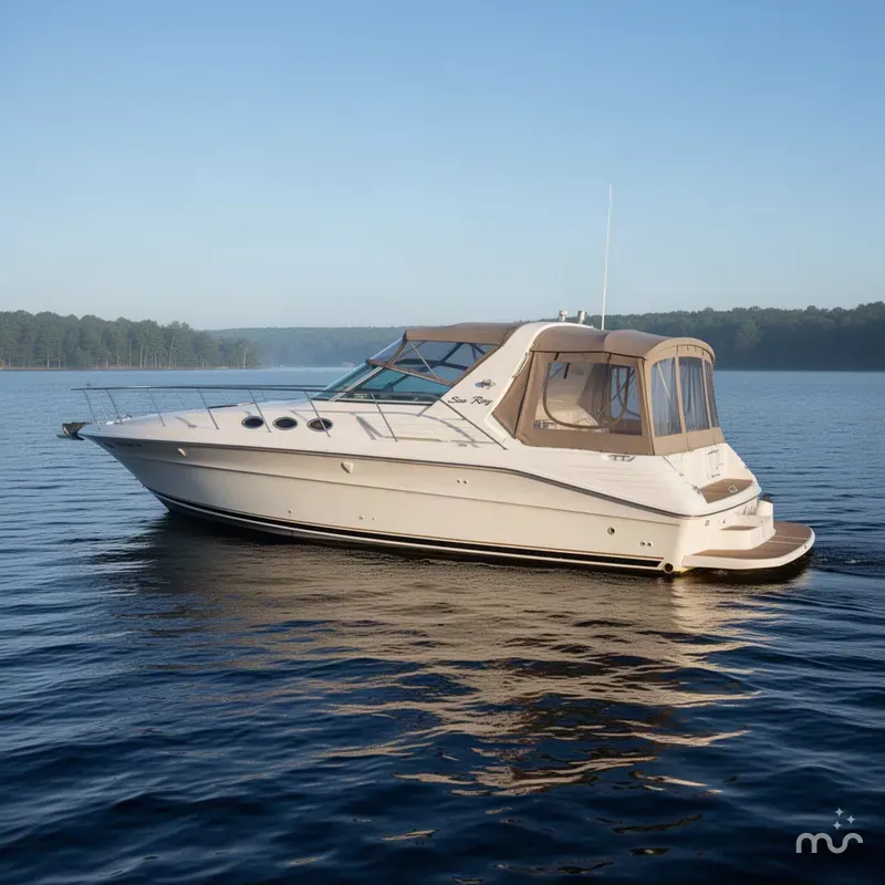 Slide: The Image of Sea Ray 400 Express Cruiser 1995 - 1