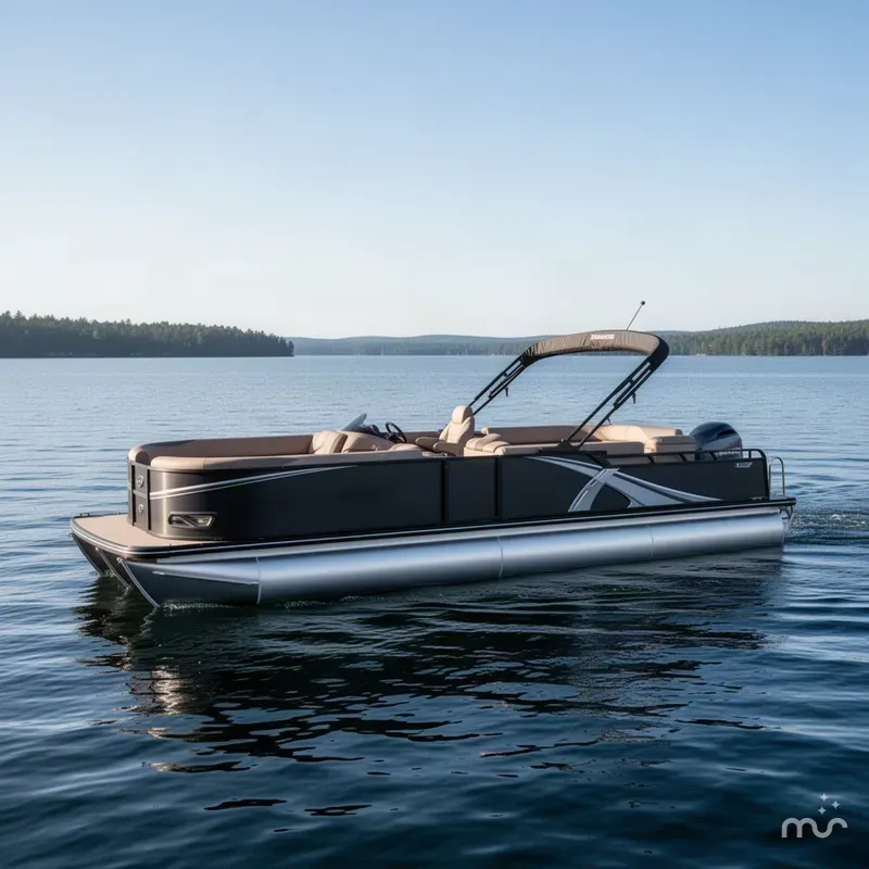 Slide: The Image of Tahoe LTZ 2385 Elite Cruise Tritoon & Honda 4-Stroke EFI 2027 - 2