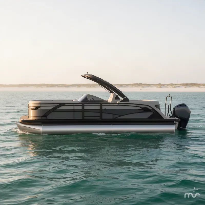 The Image of Godfrey AquaPatio 25' Ultra Lounge Windshield Tritoon - 255 ULW 2027 - 0