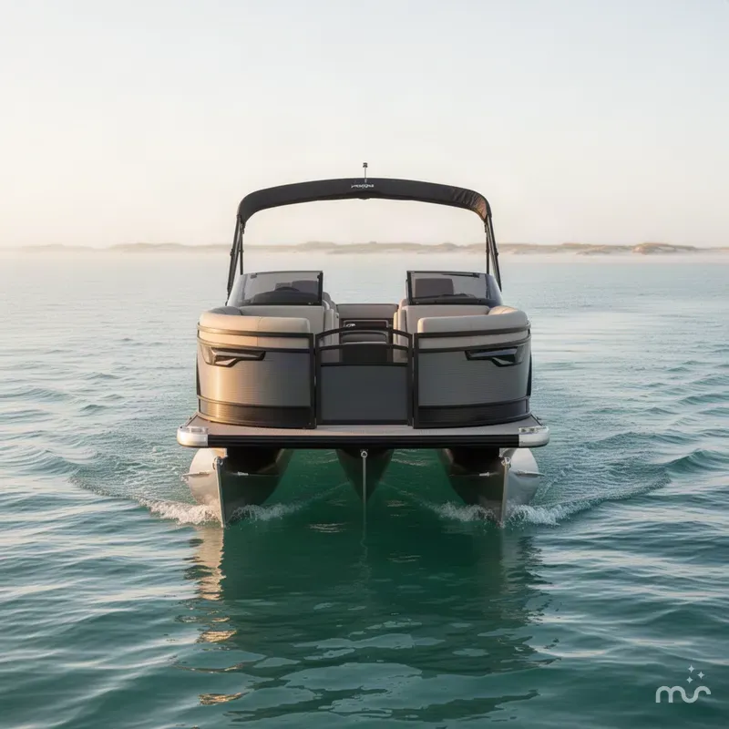 Slide: The Image of Godfrey AquaPatio 25' Ultra Lounge Windshield Tritoon - 255 ULW 2027 - 1