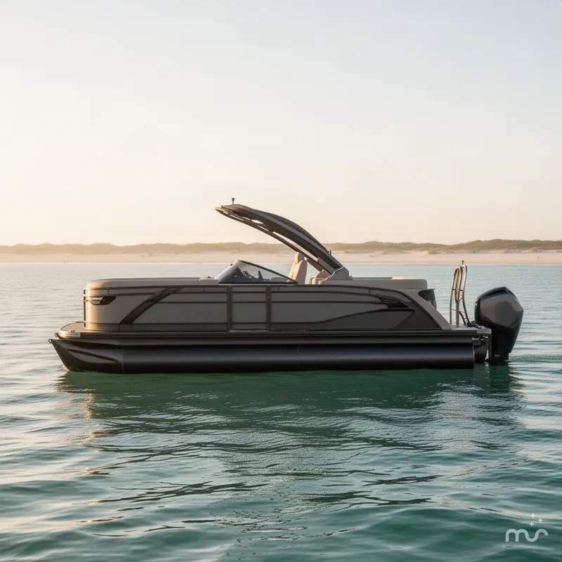Slide: The Image of Godfrey AquaPatio 25' Ultra Lounge Windshield Tritoon - 255 ULW 2027 - 2