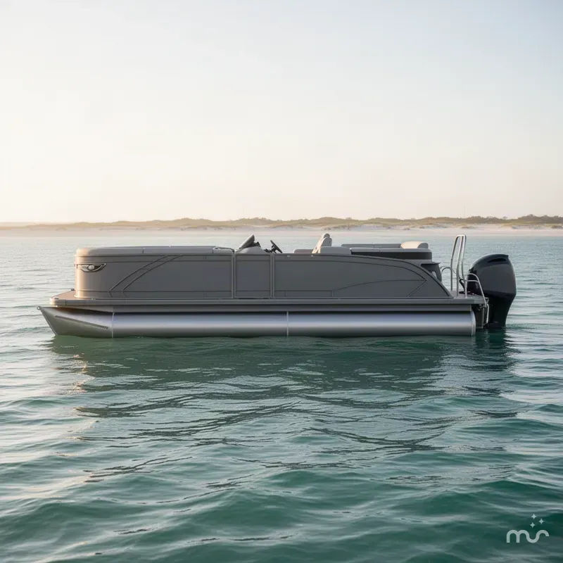 The Image of Godfrey AquaPatio 25' Midship Table Flip Lounge Tritoon - 255 MTF 2027 - 0