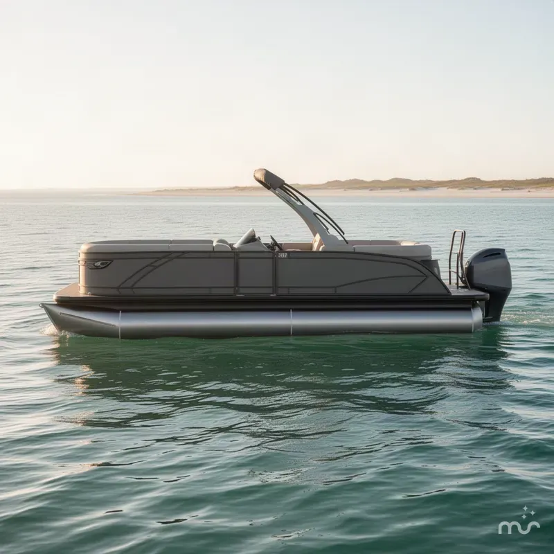 Slide: The Image of Godfrey AquaPatio 25' Midship Table Flip Lounge Tritoon - 255 MTF 2027 - 2