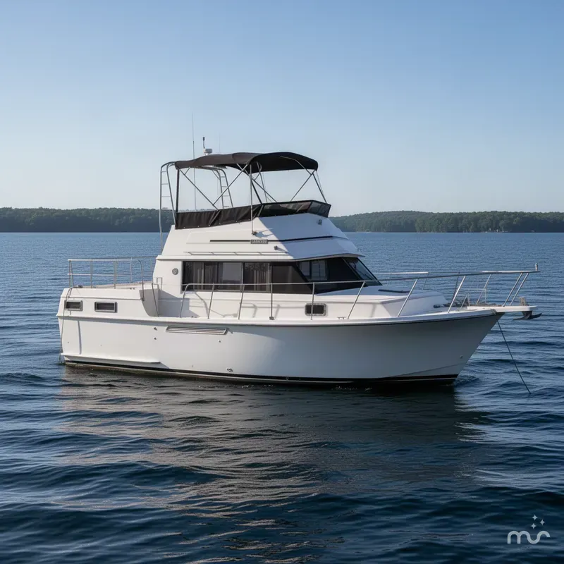 Slide: The Image of Carver Yachts 3607 Aft Cabin Motor Yacht 1989 - 4