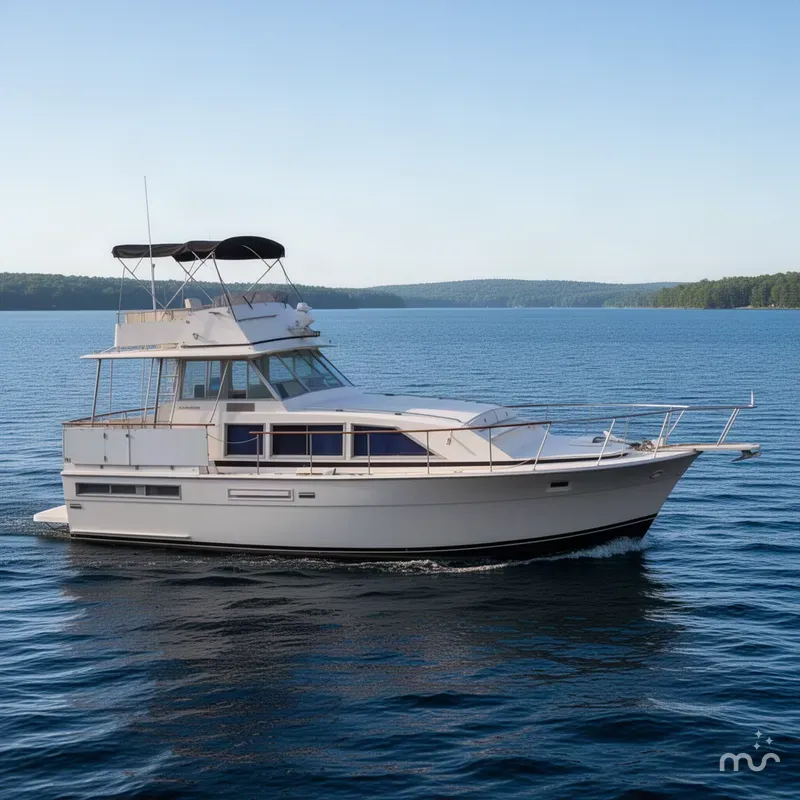 Slide: The Image of Bertram 42 Flybridge Motor Yacht 1974 - 2