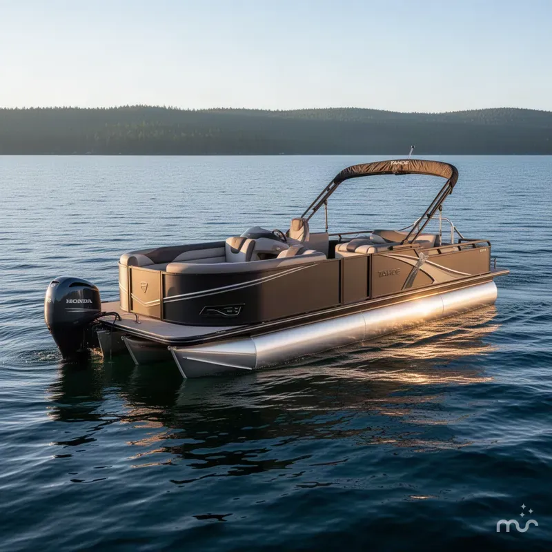 Slide: The Image of Tahoe LTZ 2385 Swingback (VRB) Tritoon & Honda 300HP 4-Stroke EFI 2027 - 2