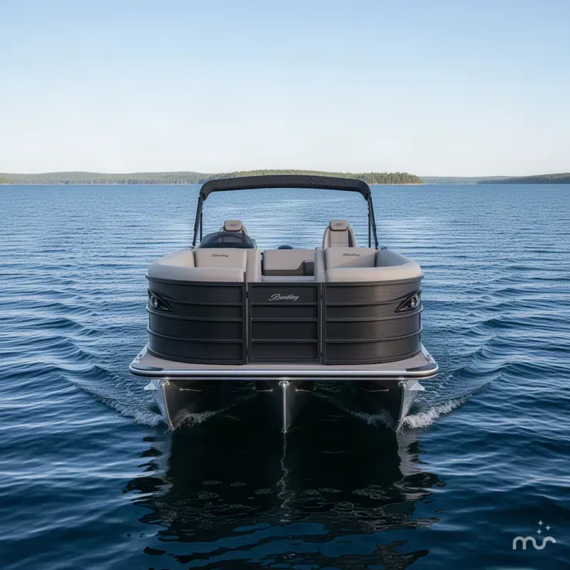 Slide: The Image of Bentley Pontoons Legacy 223 Swingback Tritoon & Honda 4-Stroke EFI 2027 - 1