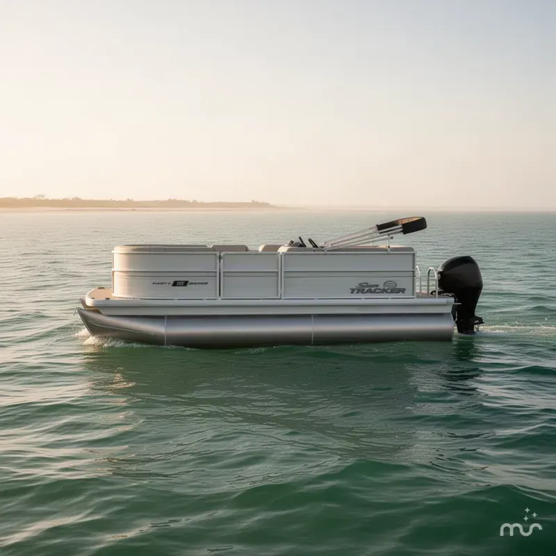 Slide: The Image of Sun Tracker Party Barge 16 DLX 2027 - 1