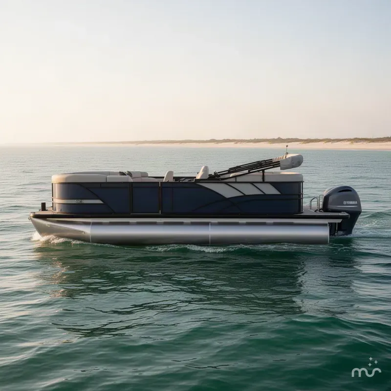 Slide: The Image of Sylvan Mirage X3 tritoon w/ Yamaha 200 2023 - 1