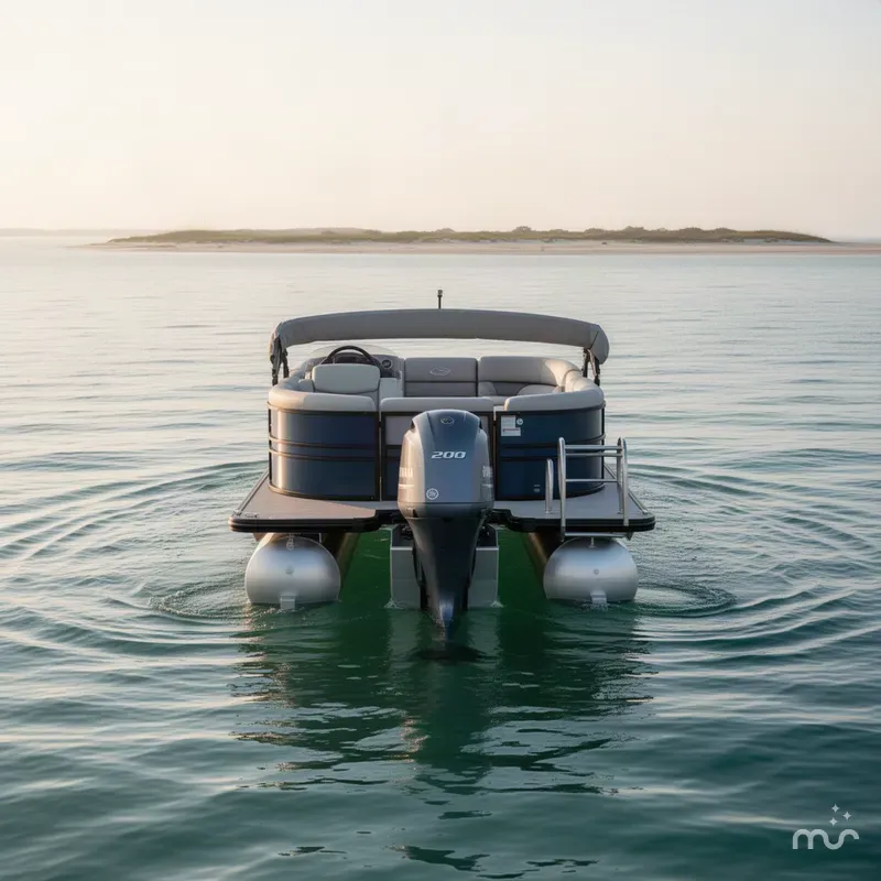 Slide: The Image of Sylvan Mirage X3 tritoon w/ Yamaha 200 2023 - 2