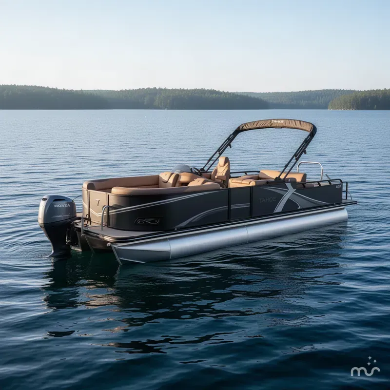 Slide: The Image of Tahoe LTZ 2385 Swingback (VRB) Tritoon & Honda 300HP 4-Stroke EFI 2027 - 2
