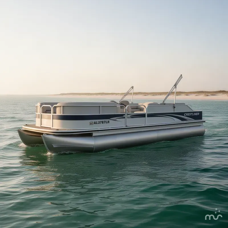 Slide: The Image of Crestliner Angler 2285 PONTOON 2004 - 1