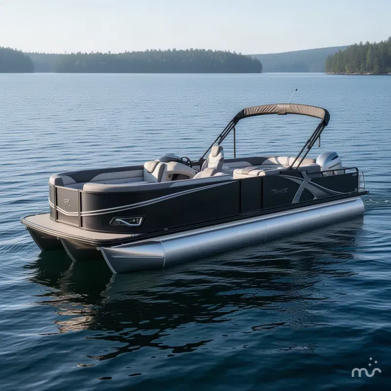 Slide: The Image of Tahoe LTZ 2385 Elite Cruise Tritoon & Honda 4-Stroke EFI 2027 - 2