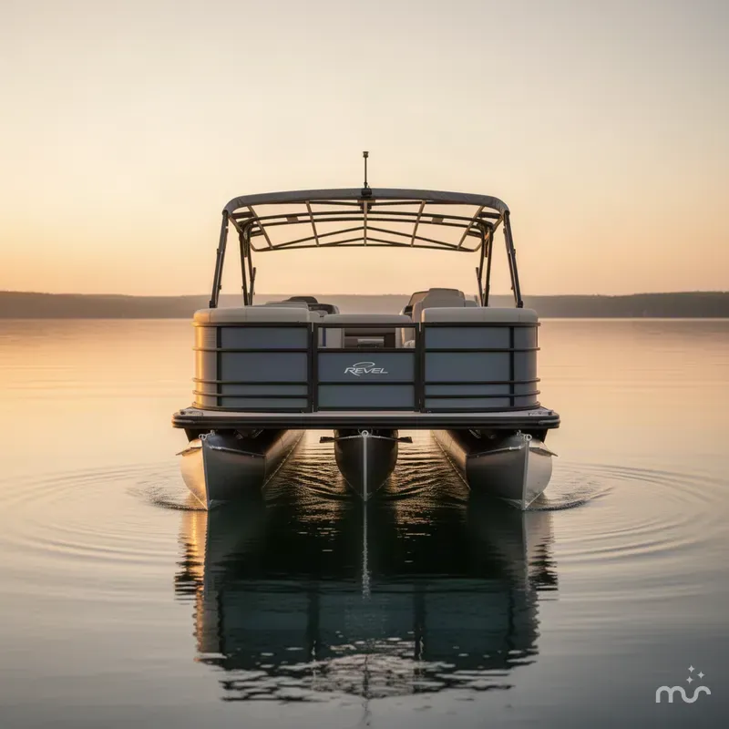 Slide: The Image of Revel Pontoons by Correct Craft Revel RS25L 2027 - 2