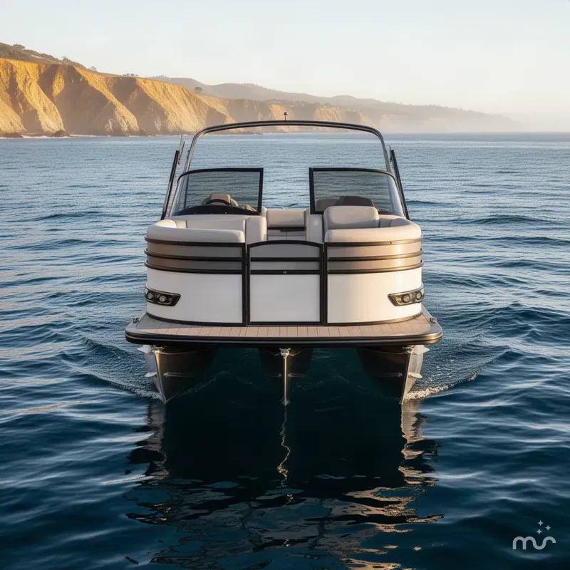 Slide: The Image of Avalon 25' Avalon Catalina Platinum Quad lounge Shift Windshield w/ 250HP Mercury Verado! 2027 - 1