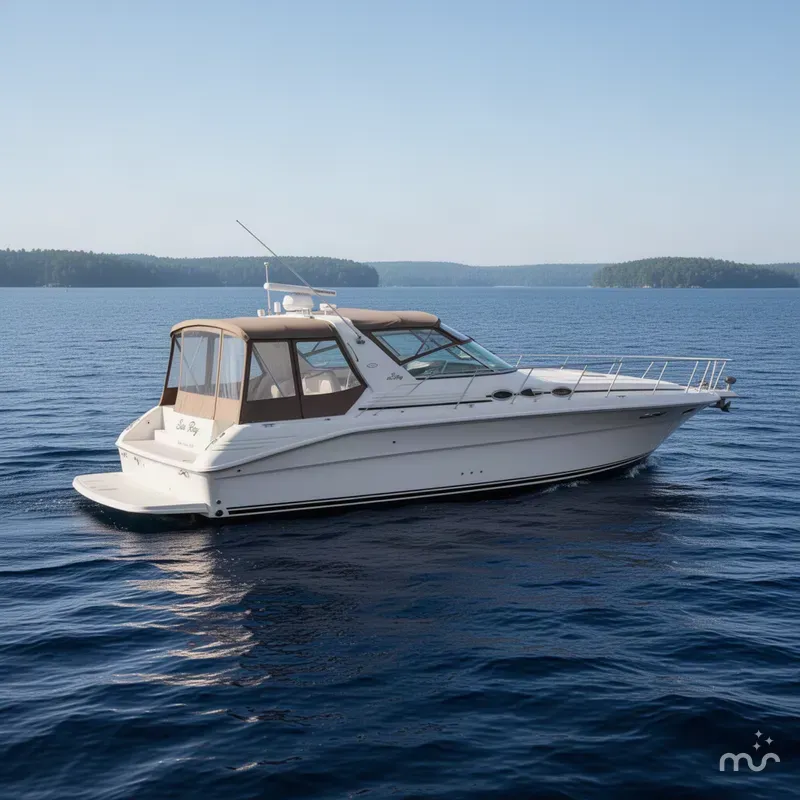 Slide: The Image of Sea Ray 400 Express Cruiser 1994 - 0