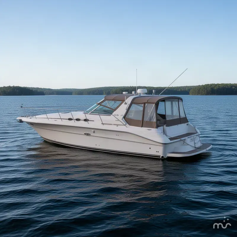 Slide: The Image of Sea Ray 400 Express Cruiser 1994 - 1