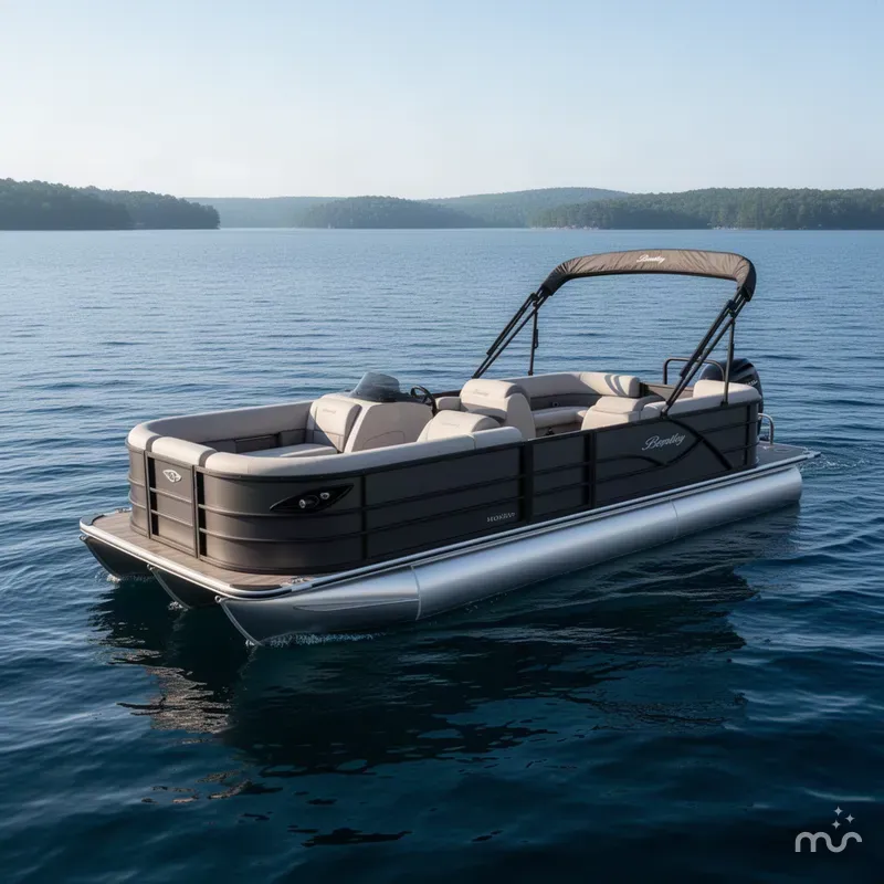 Slide: The Image of Bentley Pontoons Legacy 220 Navigator Quad Lounge & Honda 4-Stroke EFI 2027 - 0