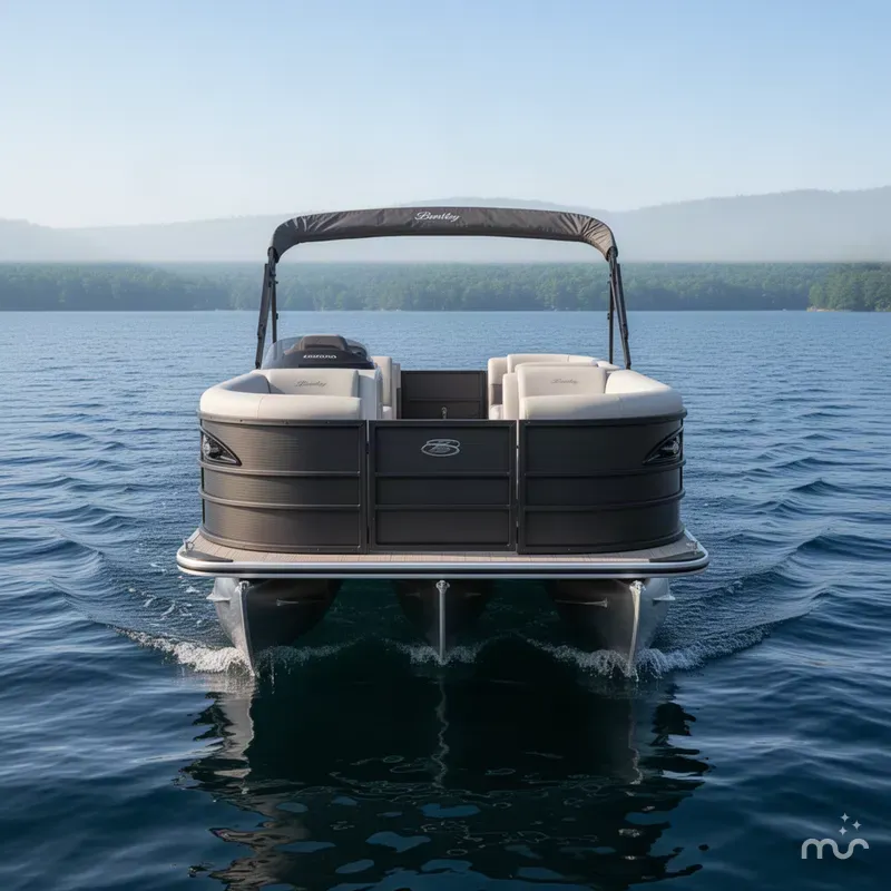 Slide: The Image of Bentley Pontoons Legacy 220 Navigator Quad Lounge & Honda 4-Stroke EFI 2027 - 1