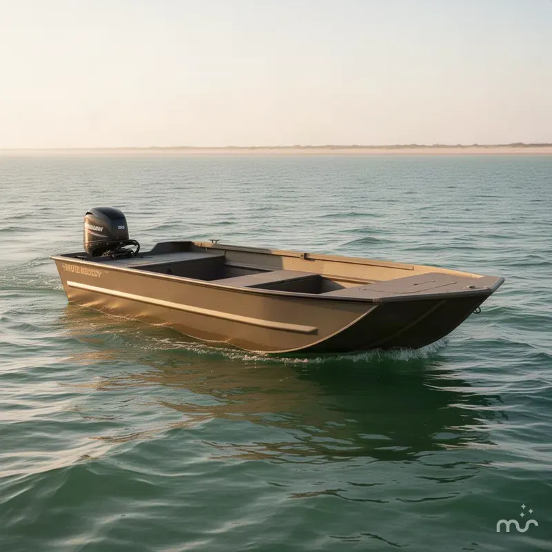 Slide: The Image of Excel Shallow Water F4 1854-MUD BUDDY 5400-GALV TRAILRT 2027 - 2