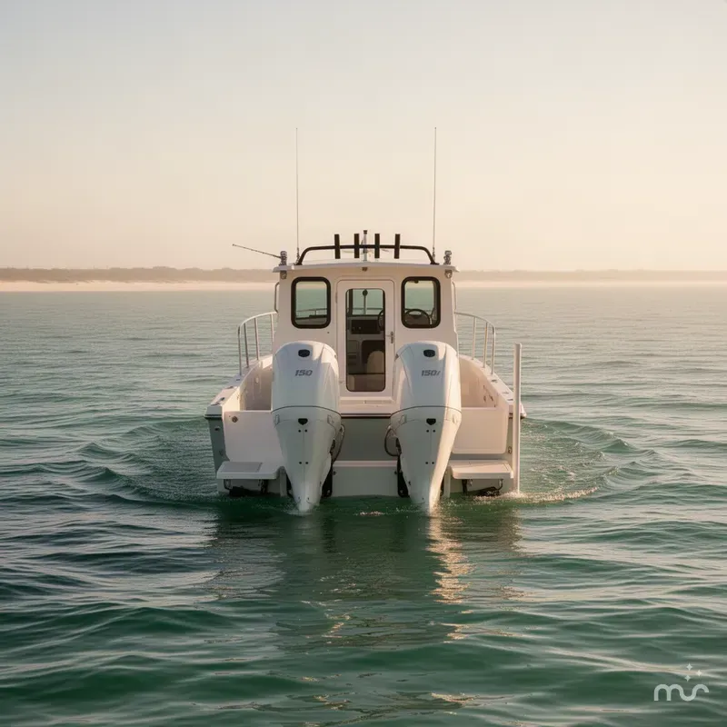 Slide: The Image of Parker Marine 247 Explorer TWIN 150S-AC IN CAB-OUTRIGGERS-ROOF RACK 2027 - 2
