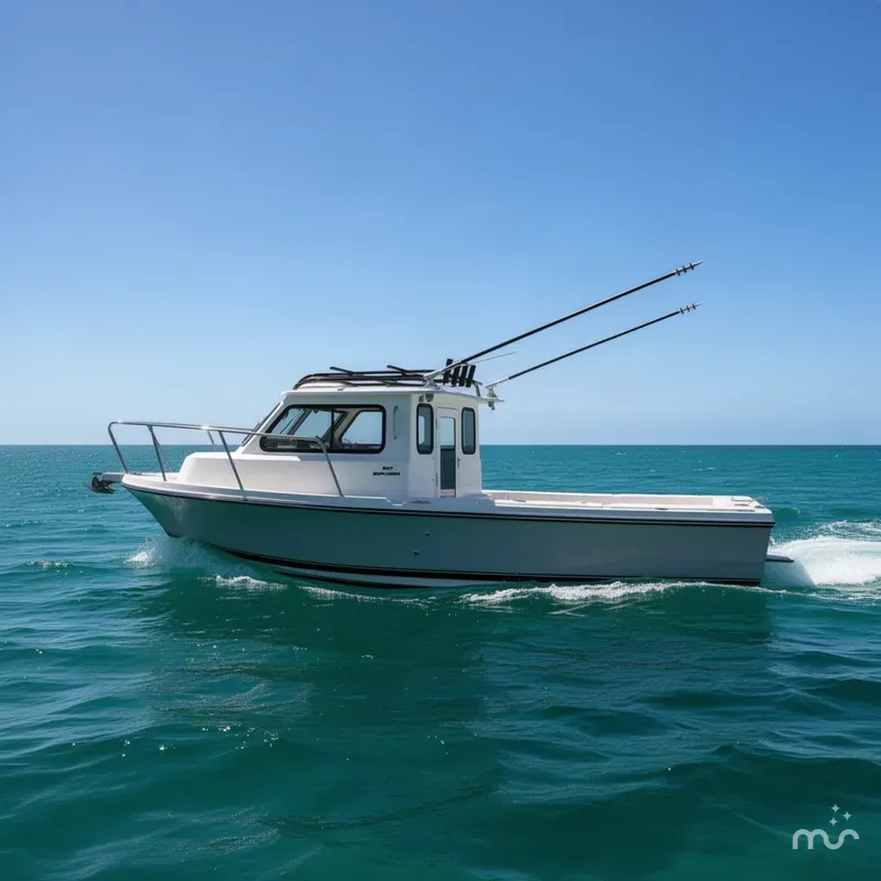 Slide: The Image of Parker Marine 247 Explorer TWIN 150S-AC IN CAB-OUTRIGGERS-ROOF RACK 2027 - 2