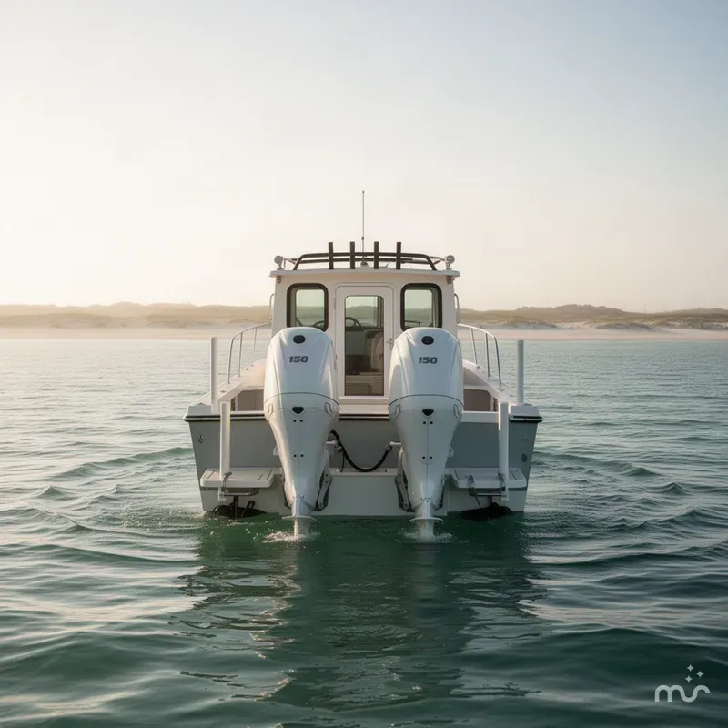 Slide: The Image of Parker Marine 247 Explorer TWIN 150S-AC IN CAB-OUTRIGGERS-ROOF RACK 2027 - 2