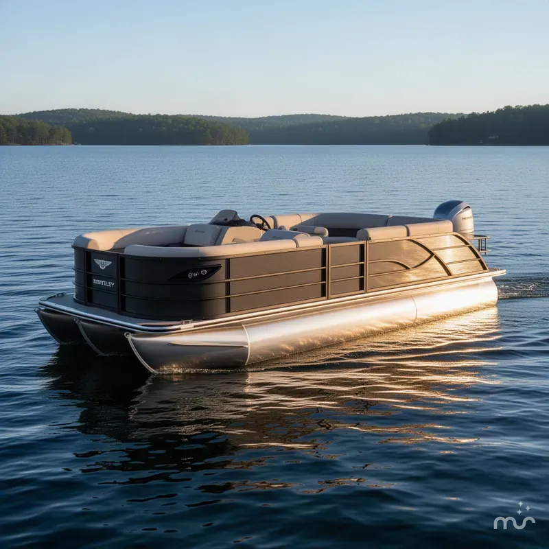 Slide: The Image of Bentley Pontoons Legacy 220 QSB Swingback & Honda 4-Stroke EFI 2027 - 2
