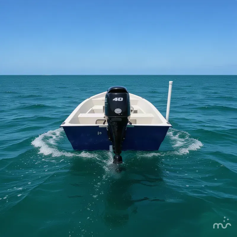 Slide: The Image of Salty Boats Stumpnocker 175 Skiff Tiller 2023 - 2