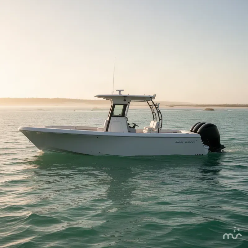 Slide: The Image of Sea Born LX27 Center Console 2027 - 2