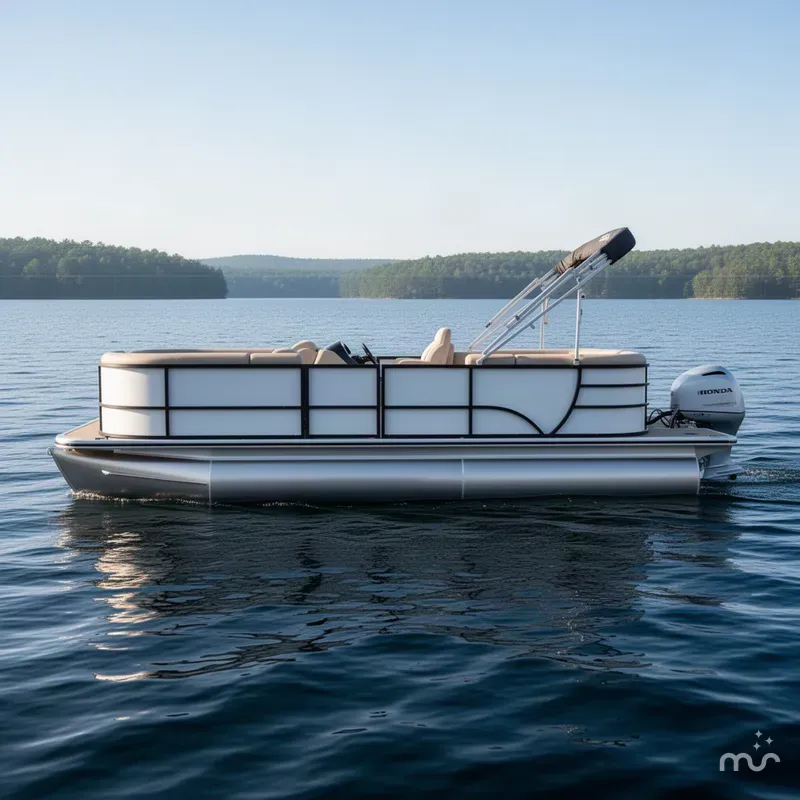 Slide: The Image of Bentley Pontoons Legacy 200 Navigator Quad Lounge & 100HP Honda 4Stroke 2022 - 1