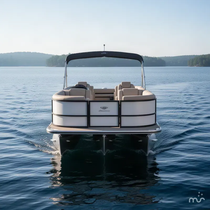 Slide: The Image of Bentley Pontoons Legacy 200 Navigator Quad Lounge & 100HP Honda 4Stroke 2022 - 2