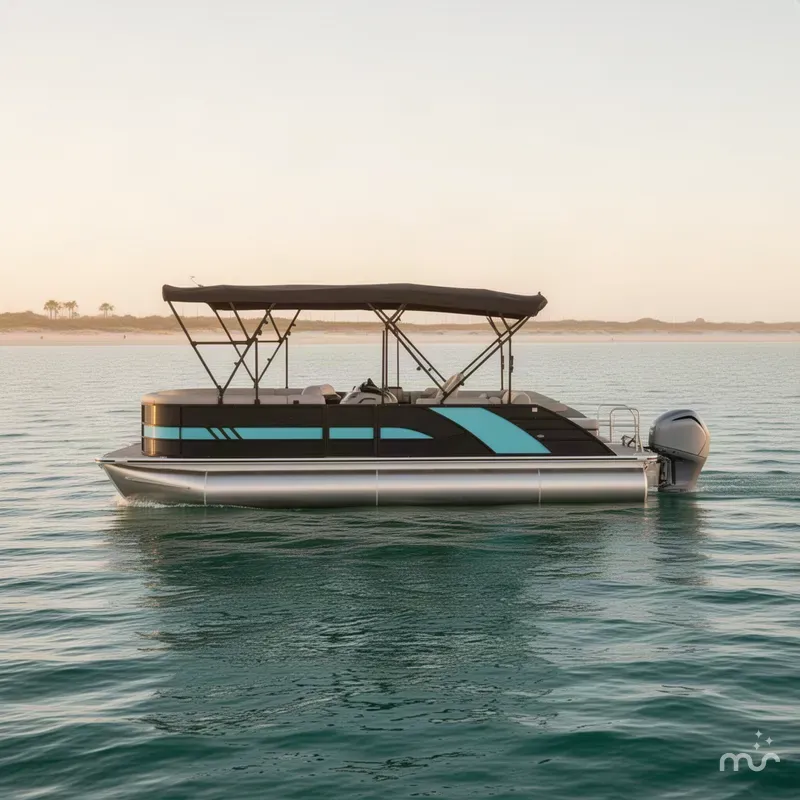 Slide: The Image of Bentley Pontoons Elite 253 Swingback Dual Captain Full Tritoon 2027 - 1
