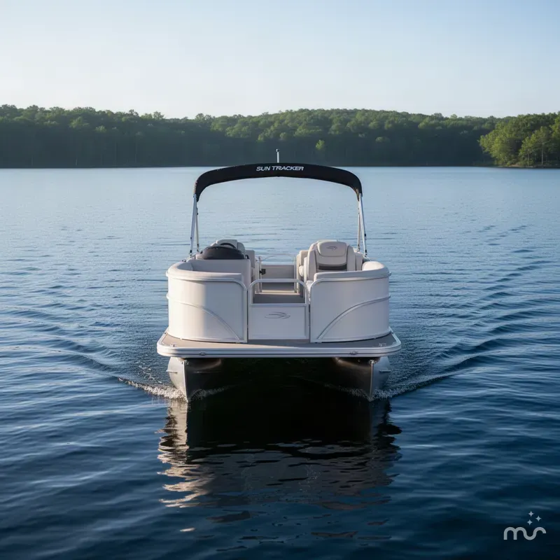 Slide: The Image of Sun Tracker Party Barge 16 DLX 2026 - 2