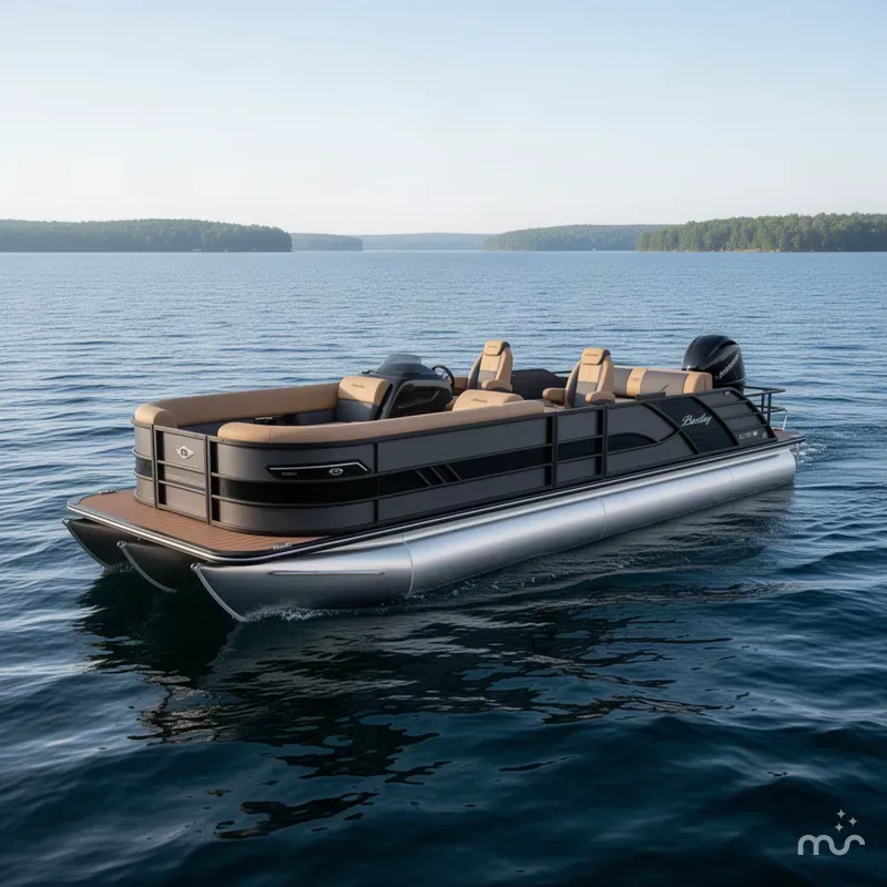The Image of Bentley Pontoons Elite 350HP 253 Swingback Tritoon 2026 - 0