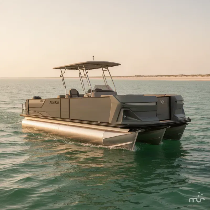 Slide: The Image of Avalon Geo Fish GLX 25 w/ 150HP Mercury! 2025 - 1