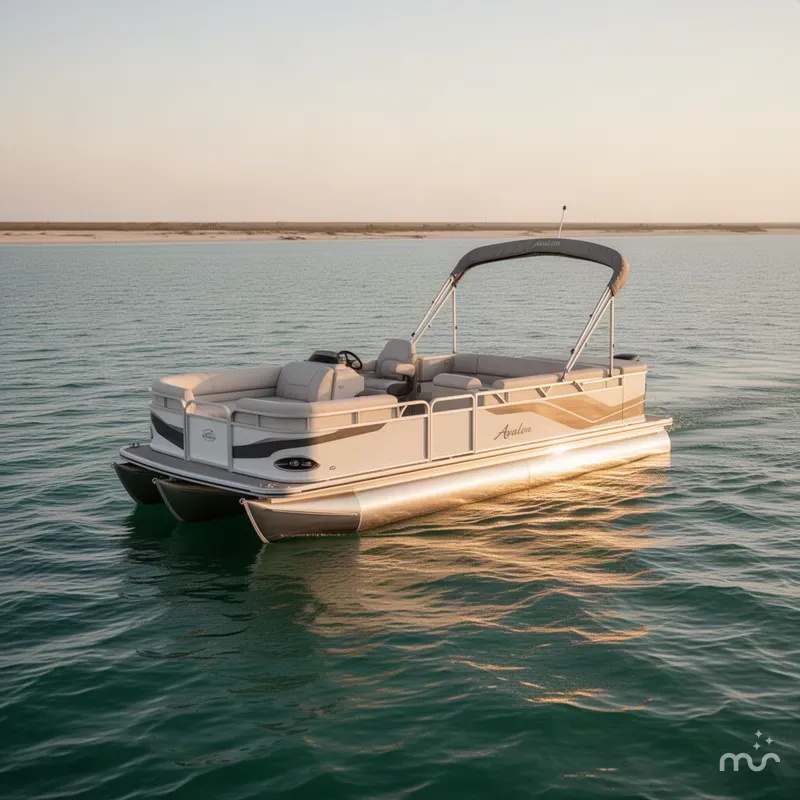 Slide: The Image of Avalon Venture Cruise - 19 FT w/ 60HP Mercury! 2026 - 2